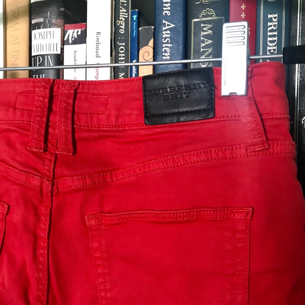 Burberry Brit Red Low-rise Skinny Jeans - Picture 4 of 5